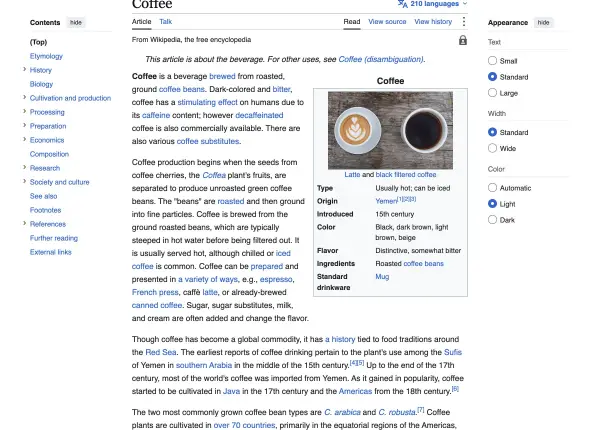 An English news page with a lookup card over it