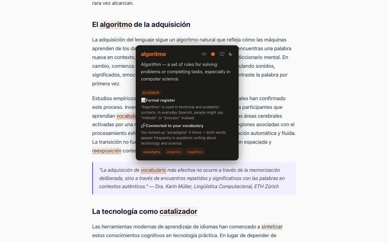 Coach de Vocabulario IA