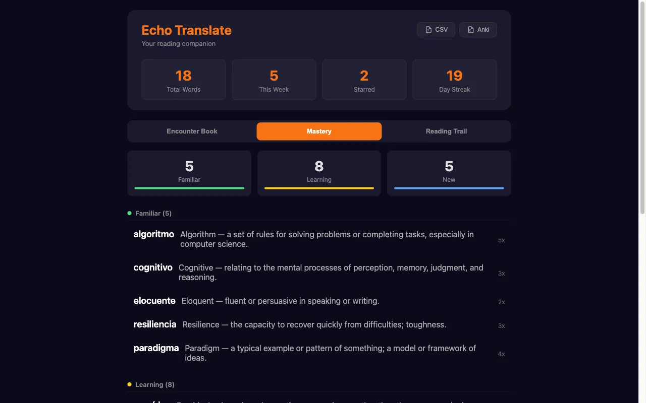 Mastery Tracking